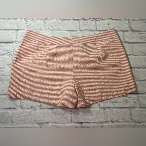 St. Berg Orange & White Striped Seersucker Shorts. Size 14. College Football! - Picture 3 of 8